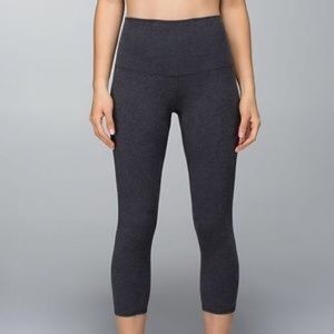 Gray Lululemon Crop Leggings (high rise)